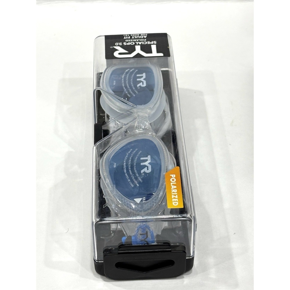 TYR Special Ops 3.0 Polarized Adult Swim Goggles Blue Clear LGSPL3P New Case - Picture 8 of 10